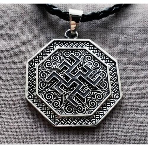 10pcs wholesale Fern Flower pendant Ancient Slavic Amulet symbol warrior talisman Nordic talisman. men necklace