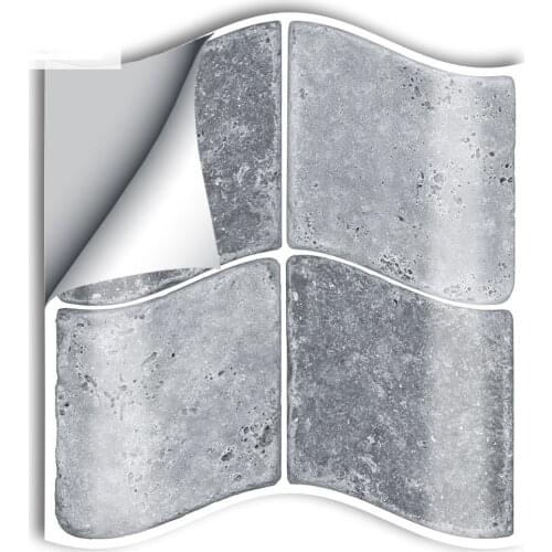 10cm/15cmx25pcs Gray Marble Mosaic PVC Waterproof Self Adhesive Wall Sticker Tile Sticker For Kitchen Bathroom Furniture SJ016