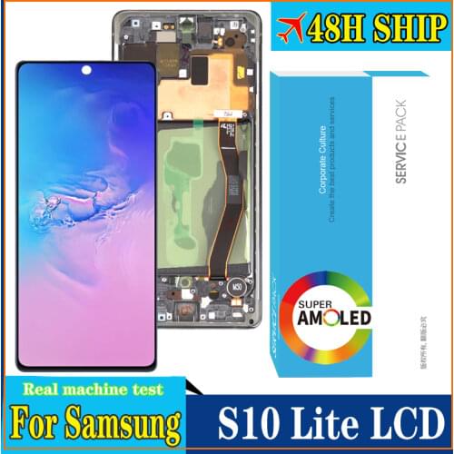 100% Original 6.7'' Display for Samsung Galaxy S10 Lite SM-G770F/DS SM-G770F LCD Touch Screen Digitizer Assembly Repair Parts