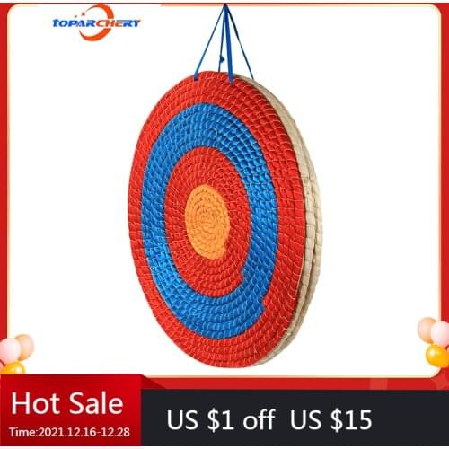 20 inch Traditional Solid Straw Archery Target 2.2 inch Thickness Hand-Made Arrows Target for Outdoor Shooting Practice