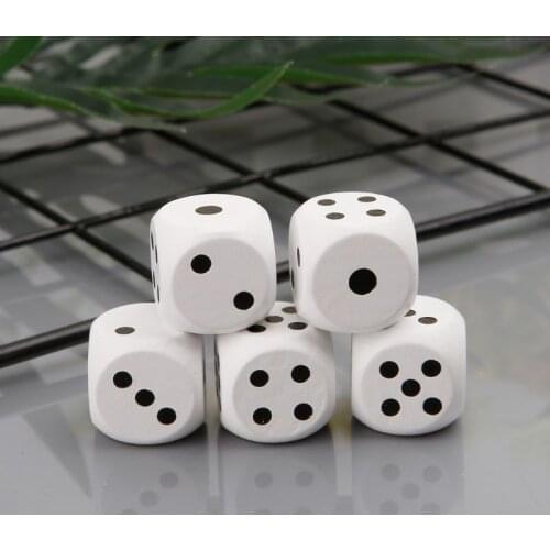 5pcs 20mm Round Corner Wood Dice For Bar Nightclub Party RPG Board Game Kid Toys U2JB