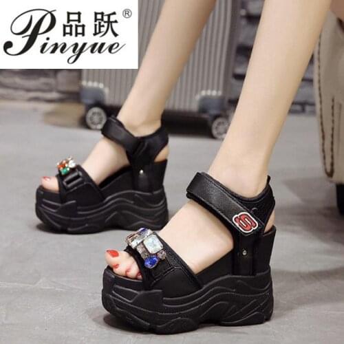 Platform Sandals Muffin Bottom Symphony Chunky Super High Heel Student Increase Summer Beach Shoes Sandalias Mujer