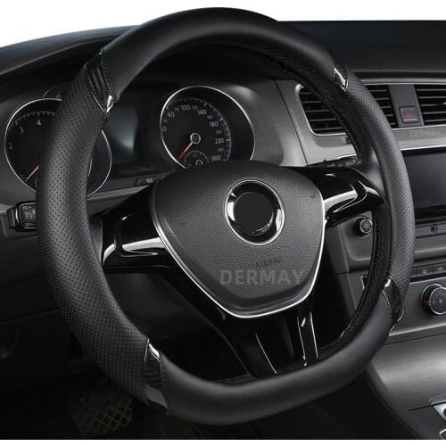 D Shape Car Steering Wheel Cover PU Leather For Nissan Qashqai J11 Nissan X-trail T32 Golf 7 Tiguan 2019 2020 Kia Optima K5 2021