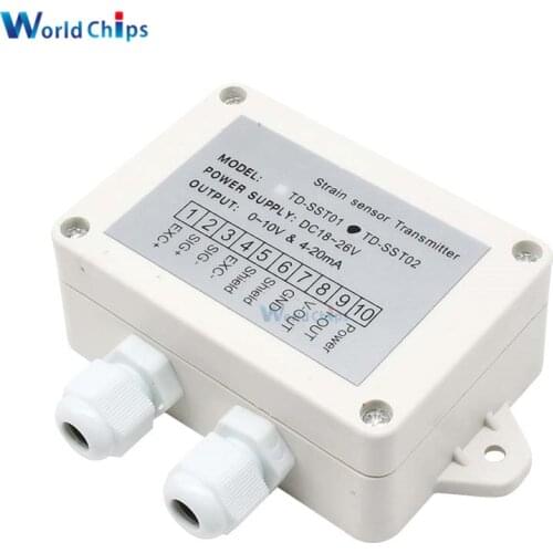 Strain Sensor Transmitter 0-5V 0-10V 4-20mA Weight Sensor Amplifier Transducer High Precision