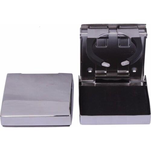 2 pieces Adjustable Folding Cup Drink Holder Stainless Steel Bottle Holder Stand for Car Marine Boat Truck RV Parts