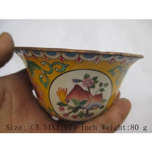 Ancient antique Chinese Classical cloisonne bowl