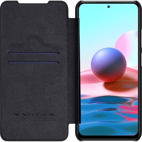 Redmi Note 10 4G Flip Case NILLKIN Qin PU Leather Card Pocket Wallet Book Style Cover for Xiaomi Redmi Note 10s