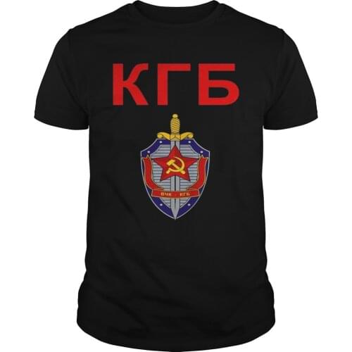 CCCP USSR Soviet Union KGB Emblem T-Shirt. Summer Cotton O-Neck Short Sleeve Mens T Shirt New S-3XL