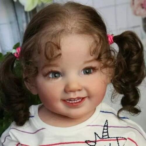 28 Inch Reborn Doll Kit Beginner Cammi Sweet Baby Funny Newborn Sleeping Soft Touch With Eyes Unpainted Mould Realistic Vinyl