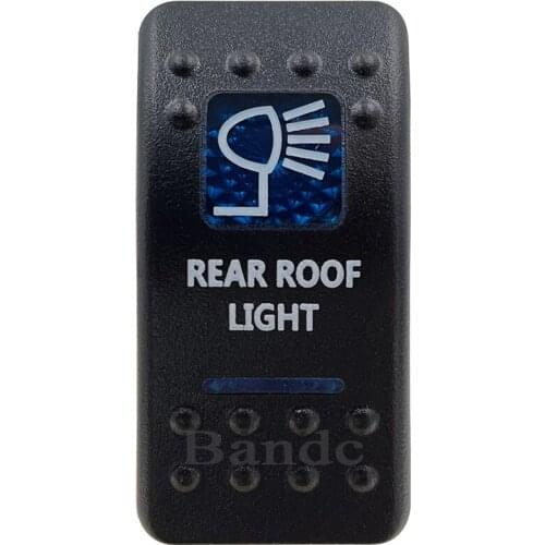 Cover Cap Only！Car Boat RV REAR ROOF LIGHT Rocker Switch Cover Cap Blue Window Labeled Control Cap Accessories