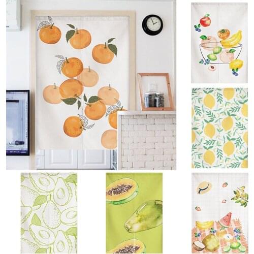 Kitchen Fabric Door Curtain Bedroom Blackout Curtain Home Decoration Half Panel Curtain Geomantic Tube Curtain Without Punching