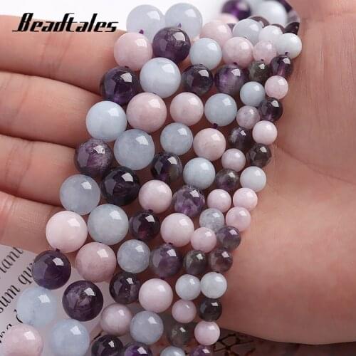 Lavender Natural Stone 6/8/10mm Black Onyx Beads Round Beads For DIY Making Bracelet Necklace Loose Beads Jewelry Beadtales