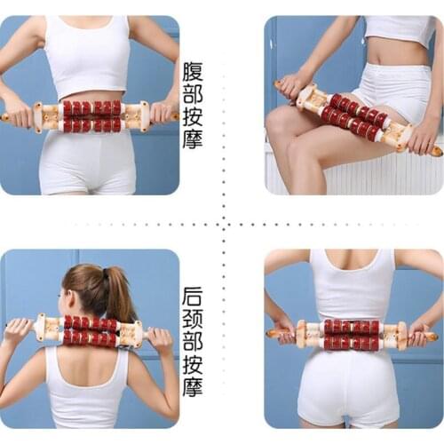 Body Massage Genuine Yoga Wheel Magic Rod Roller Magnetic Massager Back Cervical Lumbar Vertebra Leg Health Care Meridian