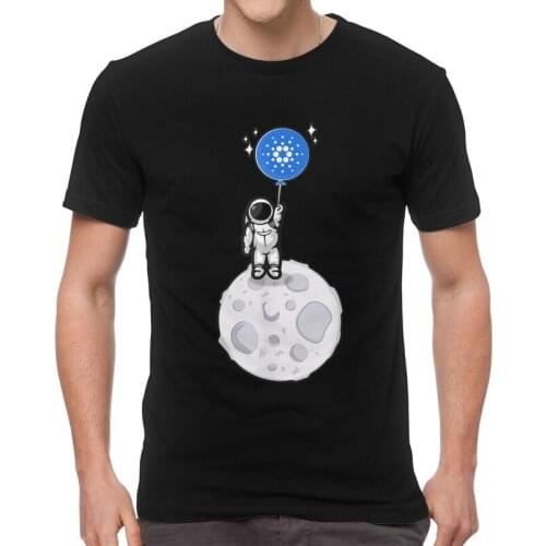 Male Cardano Ada T-Shirt Funny Crypto Coin Cryptocurrency Trader Tshirt Short Sleeve Unique T Shirt Homme Cotton Tee Merch