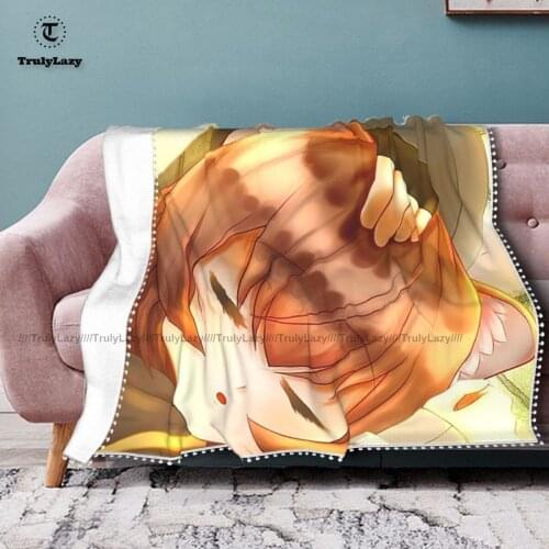 Raphtalia Blanket Fluffy Pom Pom Fleece Blanket Couch Super Soft Cheap Bedspread