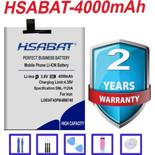 Original HSABAT 4000mAh Li3834T43P6h886740 TliS600 Battery for UMI EMAX for TCL 3N I718M M2U M2L M2M