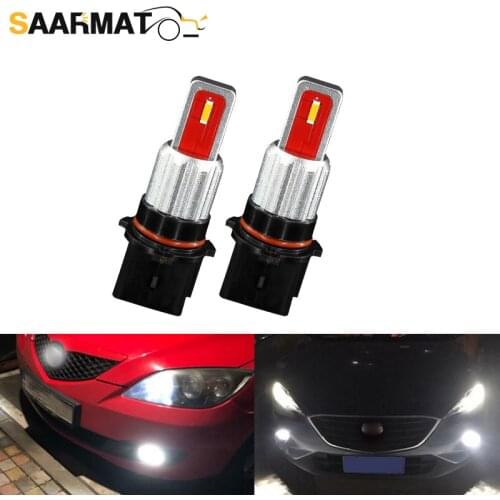 P13W SH24W LED Bulbs for Mazda CX5 CX-5 2013 2014 2015 LED Driving DRL Daytime Running Light Lamp White Yellow Crystle Blue