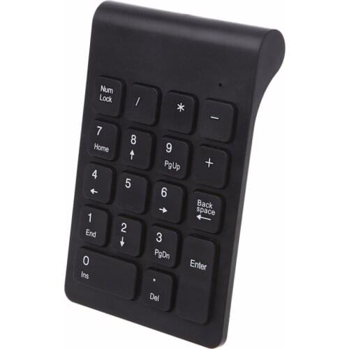 Portable 2.4G Wireless Digital Keyboard USB Number Pad 18 Keys Numeric Keypad