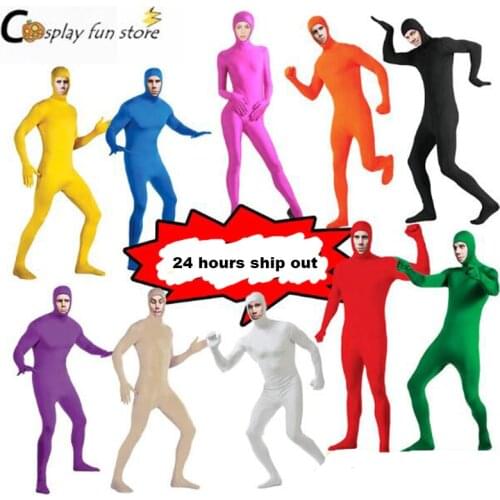 Pink Joji Zentai suit Open Face Catsuit Halloween Costumes Adult Bodysuit customized Stage unitard Dance wear