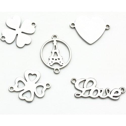 DIY 100% Stainless Stell Dearm to Paris Pendant 10pcs eiffel Tower Fashion Charms Bracelet Connectors Diy Jewelry Making