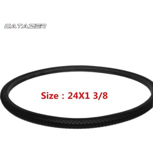 Cycling Tyre 24*1 3/8 Bicycle Solid Tires Anti-slip Durable Black Tires Mountain Bike Tires 24x1 3/8 Bike Solid Tyre 24 X 1.375