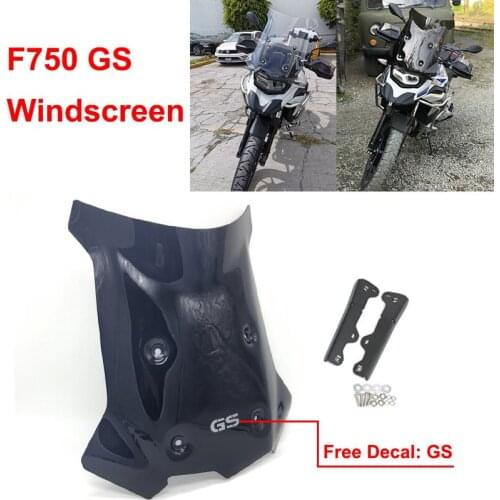 For BMW F750GS F 750 F750 GS 2018 2019 Windshield Windscreen Wind Shield Screen Including Mounting Bracket Kit Smoke Transparent