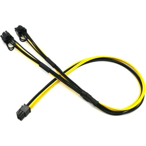 High Qulity UL 1007 16AWG 6Pin to Dual 6+2Pin Power Cable for Mining