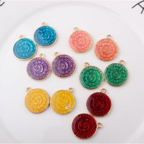 10pcs/lot Fashion Cosmic Star Rune Enamel Charms Oil Drop Alloy Charm Pendants Metal Charms For DIY Jewelry Making
