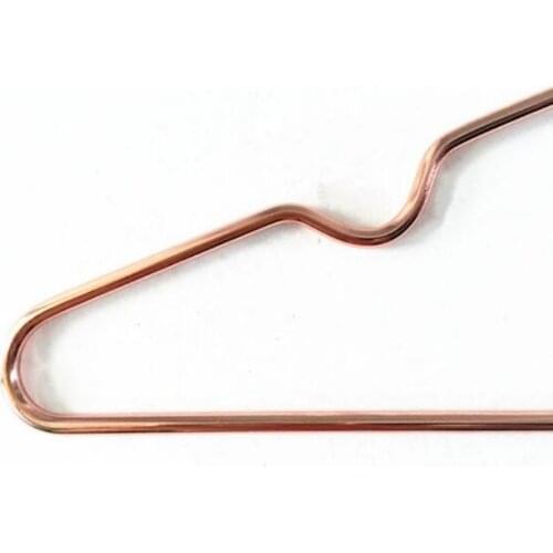 100pcs Multipurpose Dry Cleaning Brass Elegant Rose Gold Clothes Hanger Wire Copper Coat Hanger Antiskid Organizer