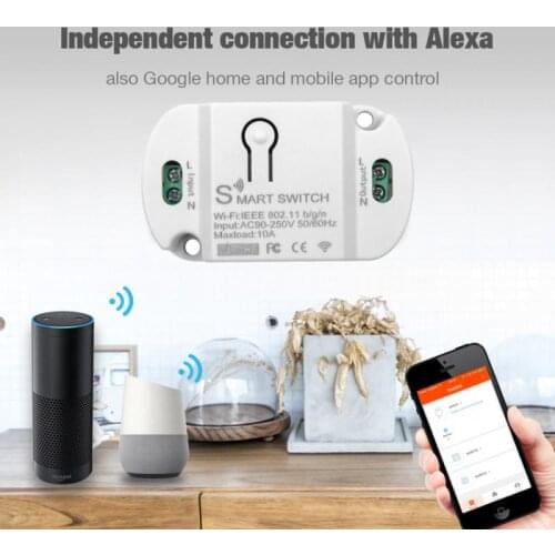 10A WIFI Smart Switch Mobile Phone Wireless Remote Control Timing Voice Control Switch Smart Home Accessories