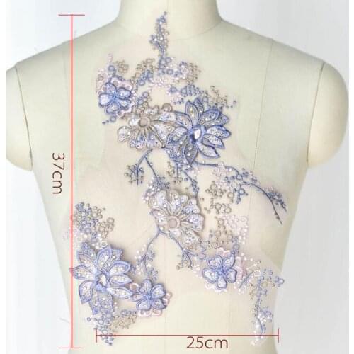 2019 Embroidery Purple Sewing Accessories Applique Lace Collar Neckline Fabric DIY Venise Crafts Supplies Fine Dress Decor