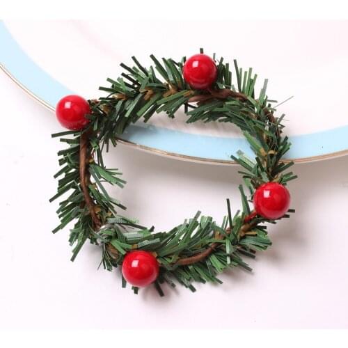 24 / PCS Hotel Christmas berry red wreath napkin ring napkin ring napkin buckle napkin ring manufacturer wholesale