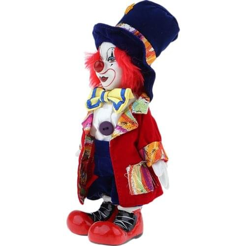 7 Inch Funny Clown Porcelain Joker Doll, Valentines Day Gift for