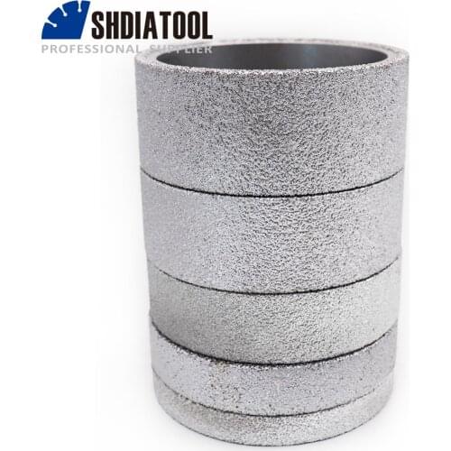 SHDIATOOL 3"/75mm Vacuum Brazed Diamond Grinding wheel Flat Profile Wheel for marble, granite , quartz , ceramics
