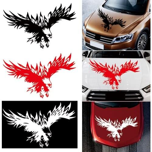 Car Hood Eagle Decals Cool Modified Car Stickers Flying Wing Eagle Tribal Pattern Truck SUV Body Stickers Bird Wings Sticker Kit
