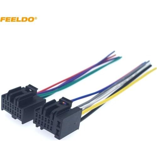 FEELDO Car Stereo ISO Audio Installation Wiring Harness Adapter For Chevrolet Captiva Enclave Silverado Tahoe Radio CD/DVD Cable
