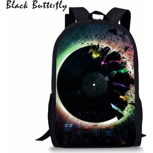 Black butterfly School Backpacks For Boys