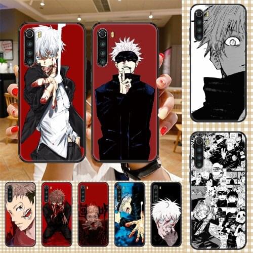 Anime Jujutsu Kaisen Phone case For Xiaomi Redmi Note 7 7A 8 8T 9 9A 9S 10 K30 Pro Ultra black 3D bumper tpu cover pretty coque