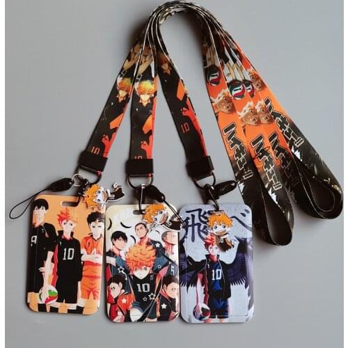 DZ2412 Anime Haikyuu!! Lanyard For Keychain ID Card Cover Pass student Mobile Phone USB Badge Holder Key Ring Accessories