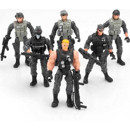 Viikondo Special Forces Army Combat SWAT Soldier Action Figures with Military Weapons and Accessories (4-Inches)