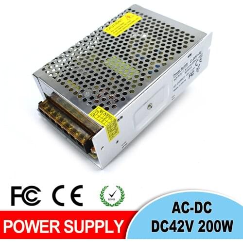 Power supply dc 42v 4.8A 200w Led Driver Adjustable AC to DC42V Power Supplies For CNC Stepper Motor Electrical Equipment