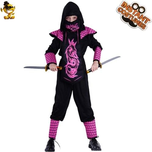 Cosplay Girls Ninja Costume Halloween Children Party Costumes Carnival Kids Fancy Dress Role Play Ninja Outfits