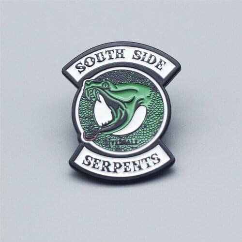 Viper Head Portrait Metal Enamel Brooch Originality Lapel Badge Denim Jacket Backpack Pin Decoration Childrens Fashion Gift