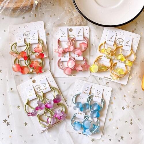 Mini Children Elastic Hair Ropes Jelly Color Rubber Bands For Kids Ponytail Holder Tie Hair Scrunchie Baby Girls Hair Accessorie