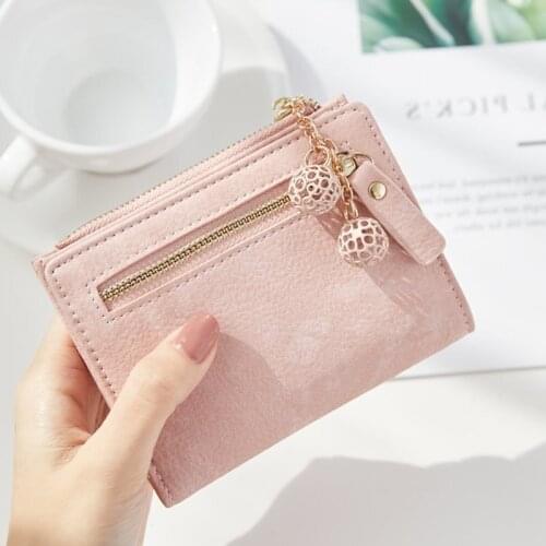 New Arrival Tassel Wallet Short Women Hollow Pendant Wallets Zipper Purse Wallets Trendy Coin Purse Card Holder Leathe
