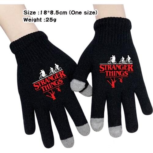 Fashion Knitted Gloves Stranger Things Cartoon Gloves Anime Warm Gloves Gifts