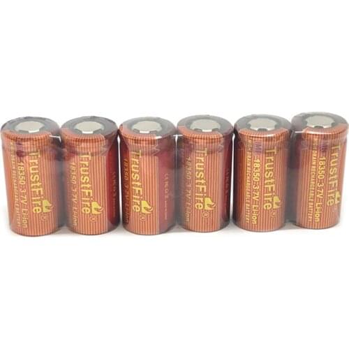 30pcs/lot TrustFire IMR 18350 3.7V 700mAh Rechargeable Lithium Battery High Drain Batteries For E-cigarettes Flashlights