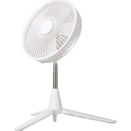 USB Rechargeable 8000mAh 4 Speed Camping Fan Remote Control Timing Hanging Fan Telescopic Desk Fan for Outdoor Home Bed