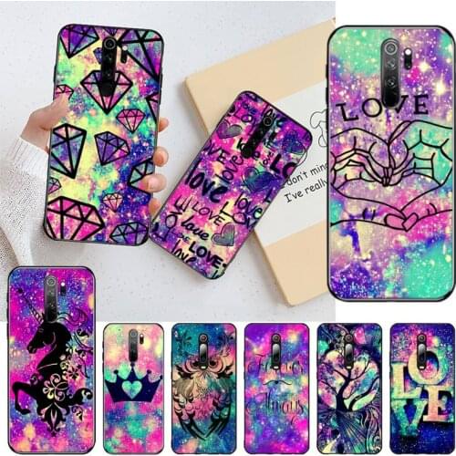 Pop art Crown Diamond Love DIY Painted Bling Phone Case for Redmi Note 8 8A 8T 7 6 6A 5 5A 4 4X 4A Go Pro