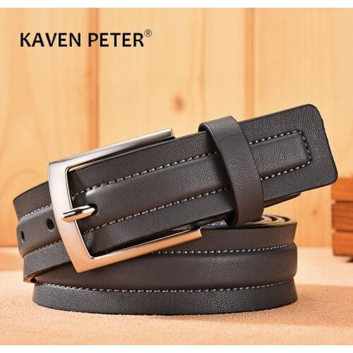 Casual Leather Belt For Men High Quality Male Cowhide Pin Buckle Belt Jeans Cowboy Waistband New Design Drop Shipping